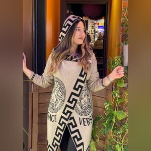 Versace Inspired Sweater Coat & Leggings | XS